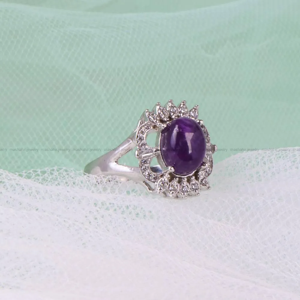 انگشتر آمیتیست زنانه کد 4964