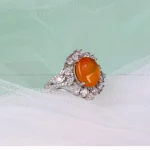 انگشتر عقیق زنانه کد 4965