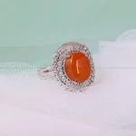 انگشتر عقیق زنانه کد 4966