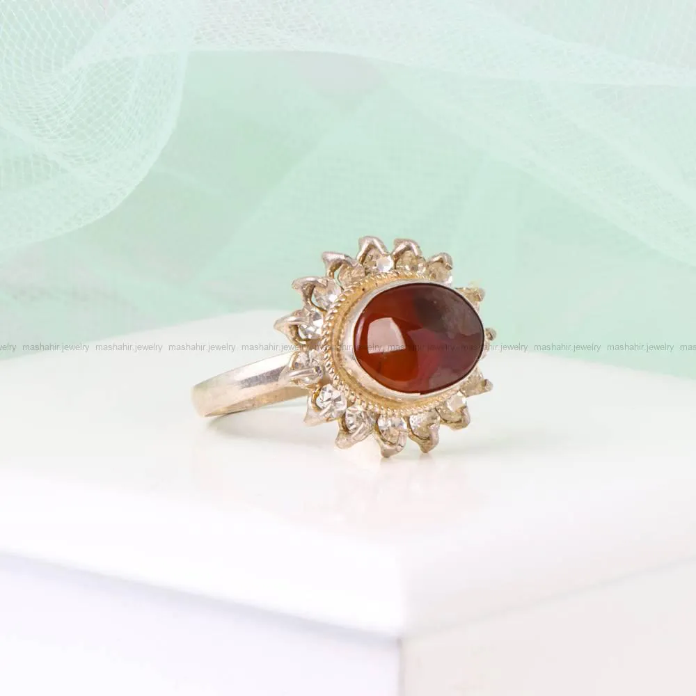 انگشتر عقیق زنانه کد 4968