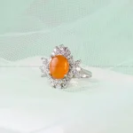 انگشتر عقیق زنانه کد 4974