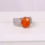 انگشتر عقیق زنانه کد 4977