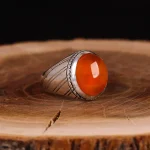 انگشتر عقیق یمن مردانه کد 5107