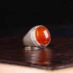 انگشتر عقیق یمن مردانه کد 5137