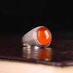 انگشتر عقیق یمن مردانه کد 5138