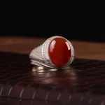 انگشتر عقیق یمن مردانه کد 5142