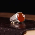 انگشتر عقیق یمن مردانه کد 5143