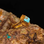 انگشتر فیروزه شجری زنانه کد 5084