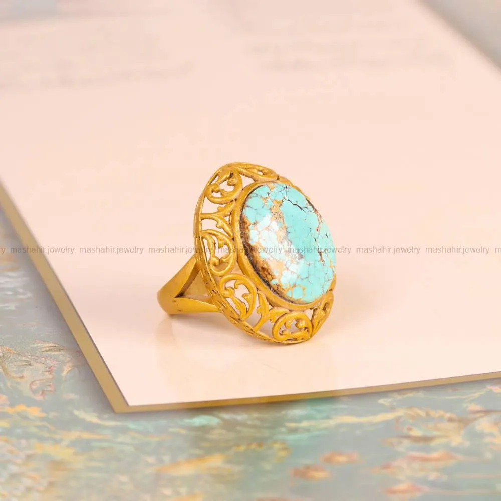 انگشتر فیروزه شجری زنانه کد 5096