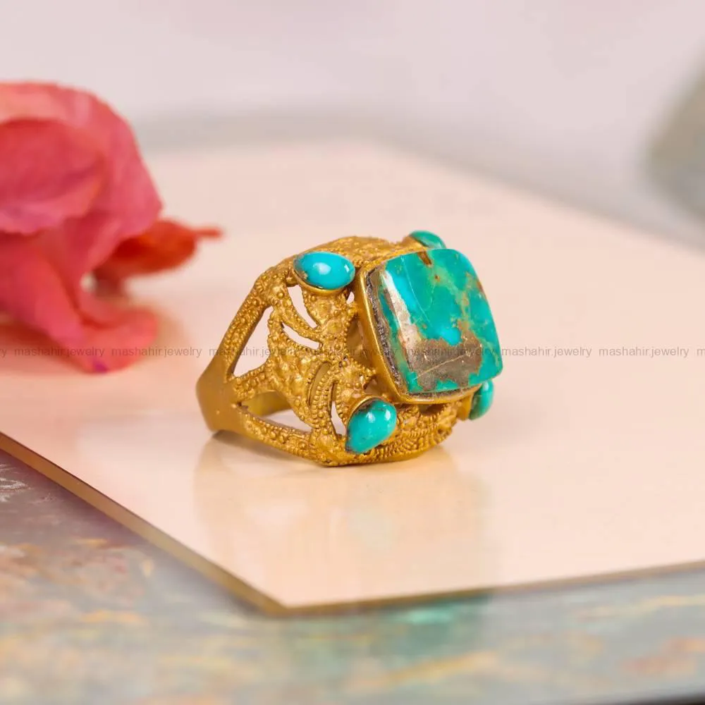 انگشتر فیروزه شجری زنانه کد 5098