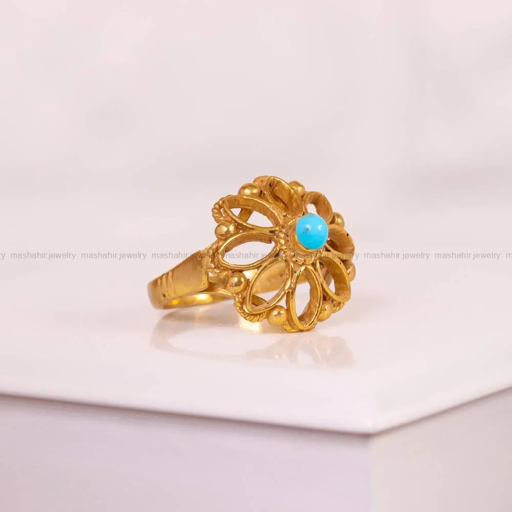 انگشتر فیروزه شجری زنانه کد 5101