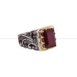 انگشتر یاقوت سرخ مردانه کد 5017