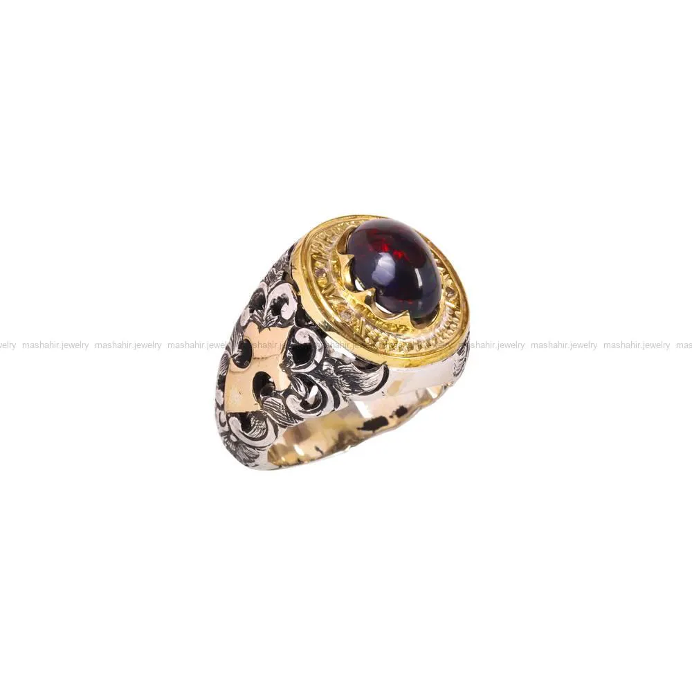 انگشتر اوپال مردانه کد 5040
