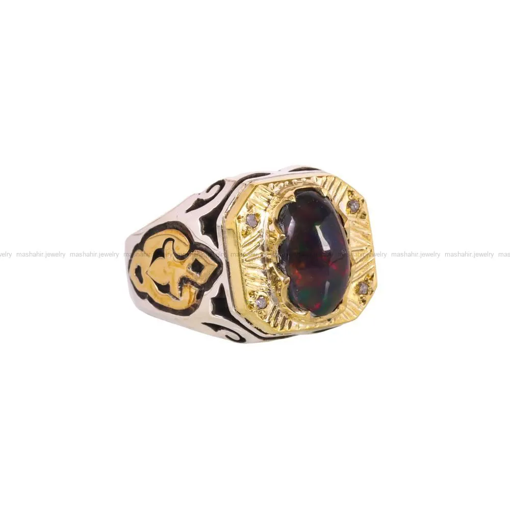 انگشتر اوپال مردانه کد 5041