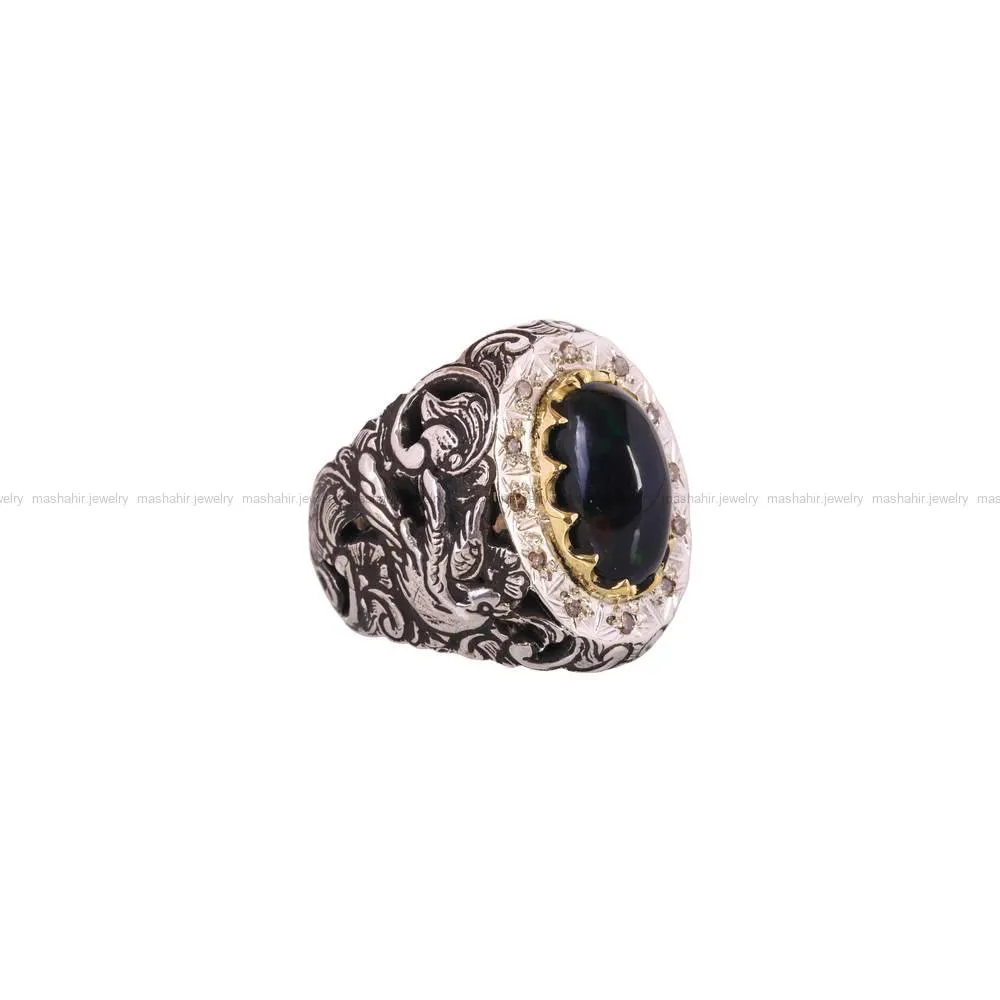 انگشتر اوپال مردانه کد 5044