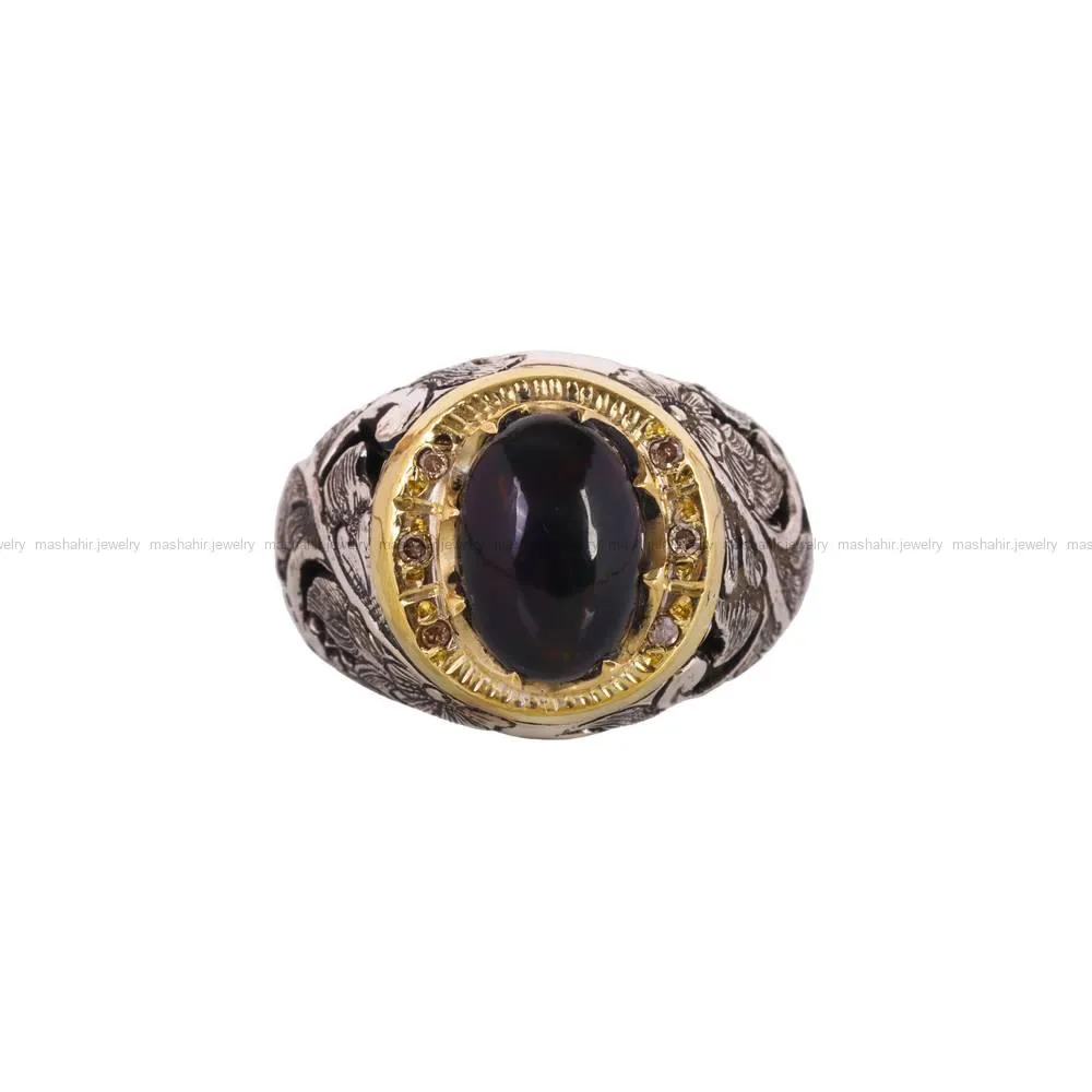 انگشتر اوپال مردانه کد 5046