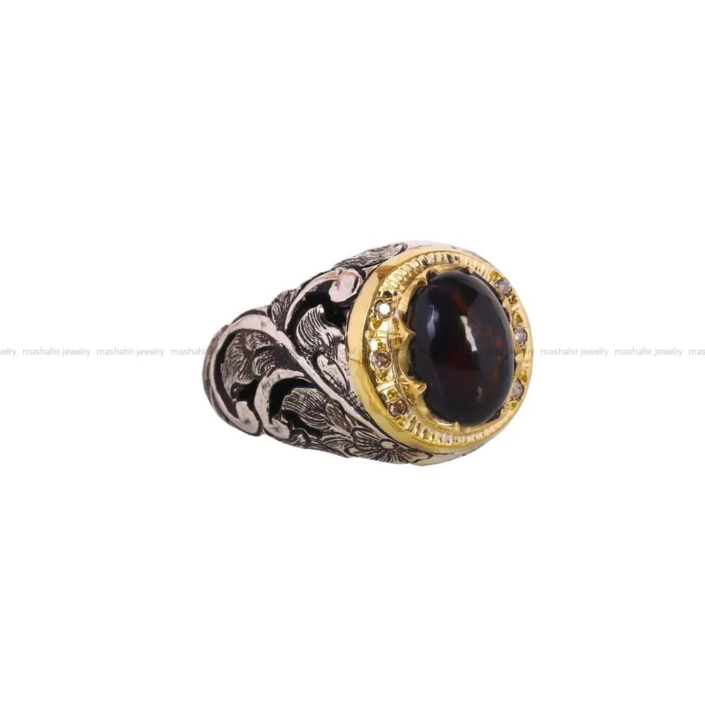انگشتر اوپال مردانه کد 5046