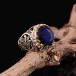 انگشتر ياقوت کبود مردانه کد 5026