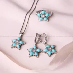 نیم ست فیروزه زنانه کد 4943