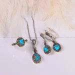 نیم ست فیروزه زنانه کد 4983