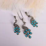 نیم ست فیروزه زنانه کد 4985