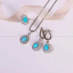 نیم ست فیروزه زنانه کد 4990