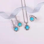 نیم ست فیروزه زنانه کد 4991