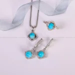 نیم ست فیروزه زنانه کد 4992