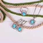 نیم ست فیروزه زنانه کد 5000