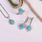 نیم ست فیروزه زنانه کد 5004