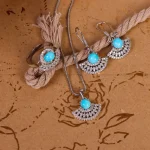 نیم ست فیروزه زنانه کد 5006