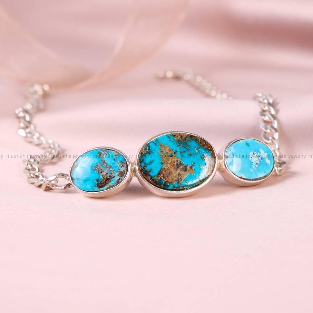 دستبند فیروزه زنانه کد 5192