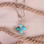 گردنبند فیروزه زنانه کد 5208