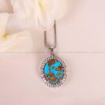 گردنبند فیروزه زنانه کد 5211