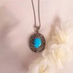 گردنبند فیروزه زنانه کد 5213