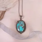 گردنبند فیروزه زنانه کد 5216