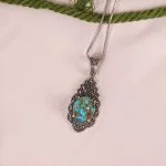 گردنبند فیروزه زنانه کد 5218