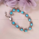 دستبند فیروزه زنانه کد 5219