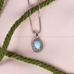 گردنبند فیروزه زنانه کد 5227