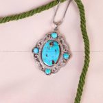 گردنبند فیروزه زنانه کد 5228