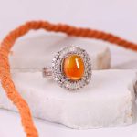 انگشتر عقیق زنانه کد 5260