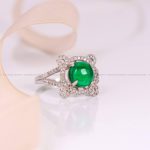 انگشتر طرح زمرد زنانه کد 5271