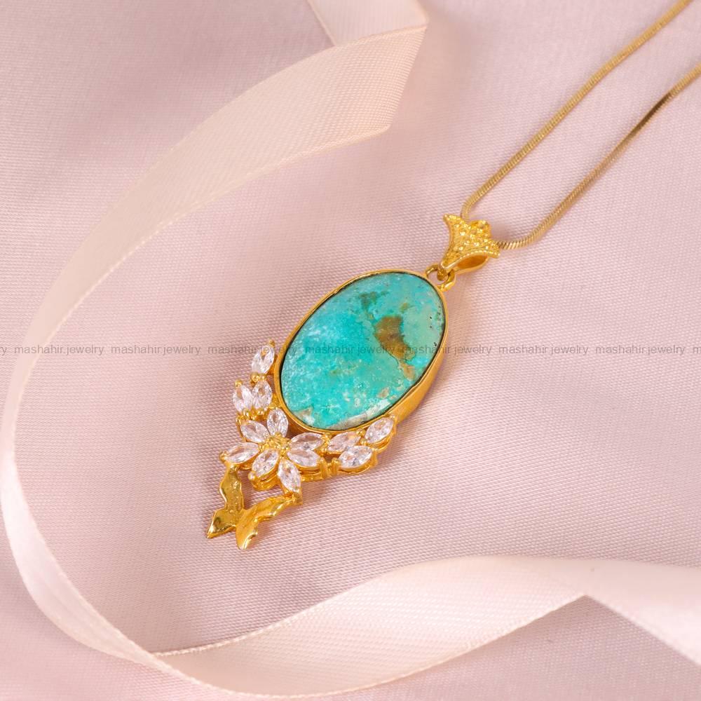 گردنبند فیروزه زنانه کد 5280