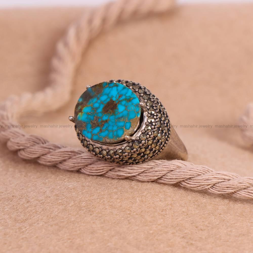 انگشتر فیروزه شجری زنانه کد 5295