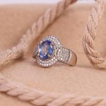 انگشتر توپاز آبی زنانه کد 5301