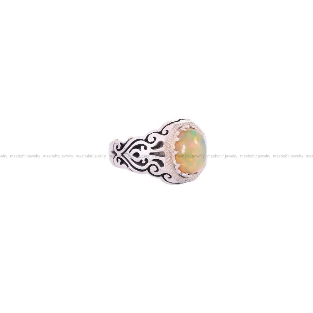 انگشتر اوپال مردانه کد 1513