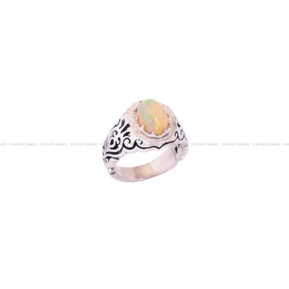 انگشتر اوپال مردانه کد 1513