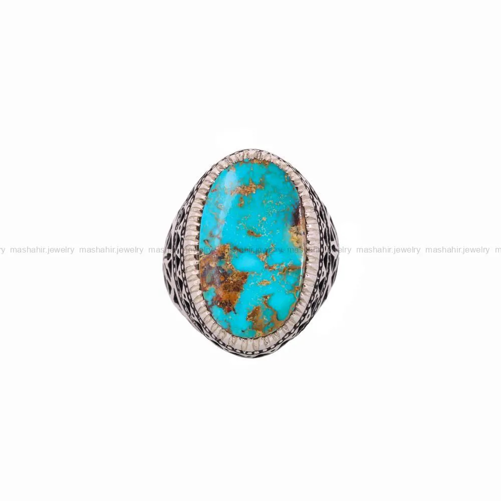 انگشتر فیروزه شجری مردانه کد 5151