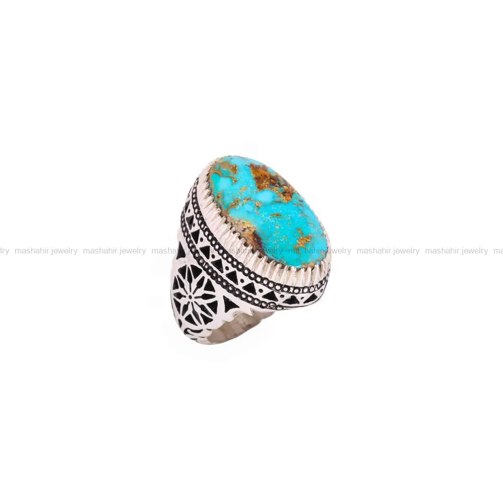 انگشتر فیروزه شجری مردانه کد 5151