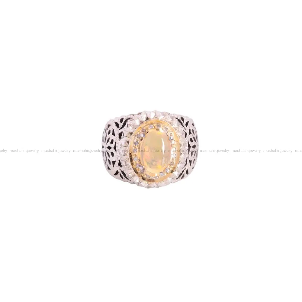 انگشتر اوپال مردانه کد 1519